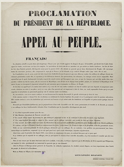 2 déc. 1851 - Coup d'État du 2 décembre