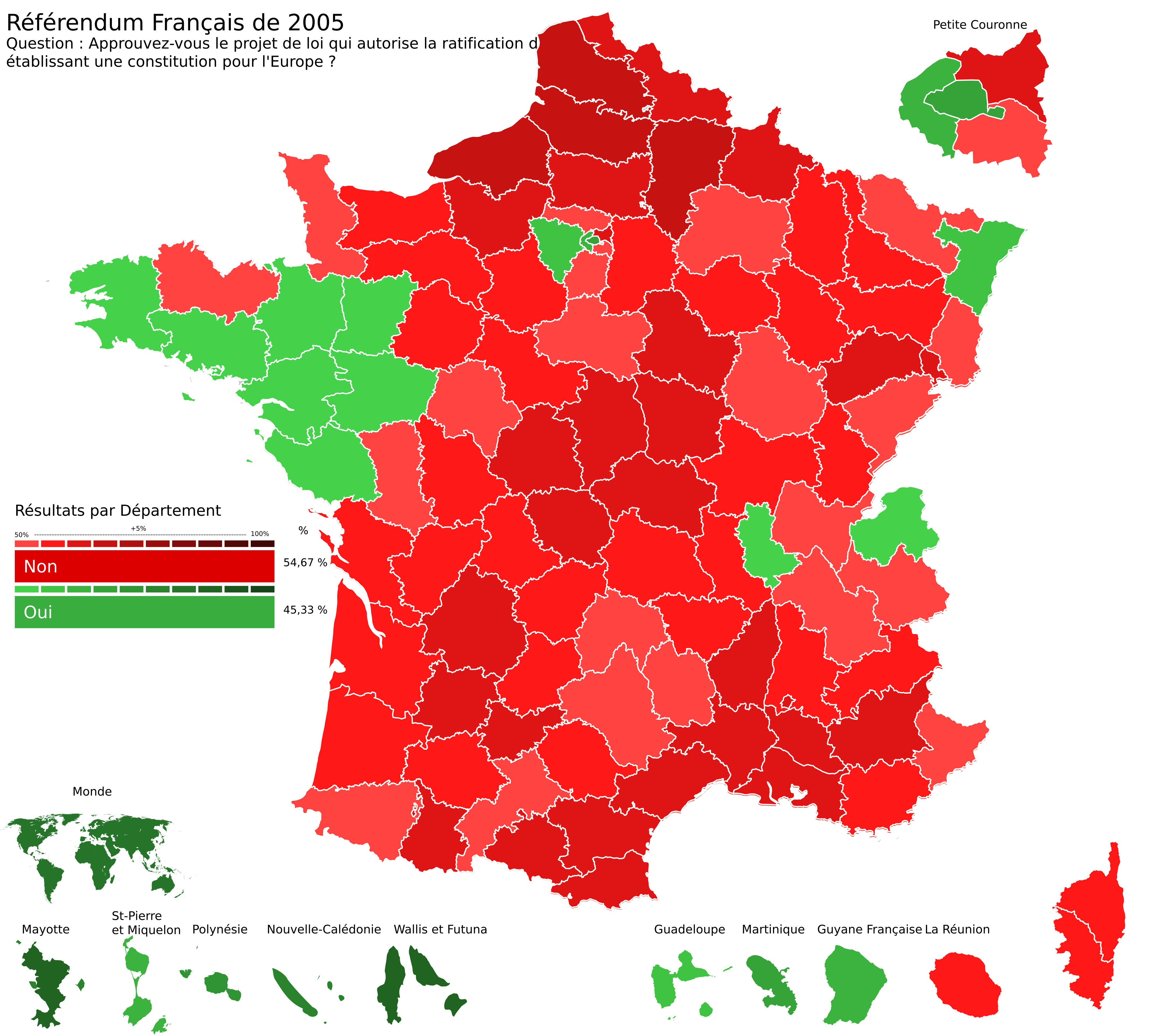 29 mai 2005 - Référendum français sur le traité établissant une Constitution pour l'Europe