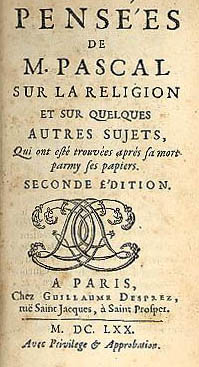 1670 - Pascal - Pensées