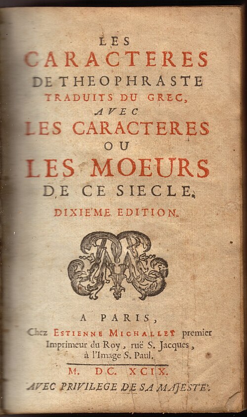 1688 - La Bruyère - Caractères