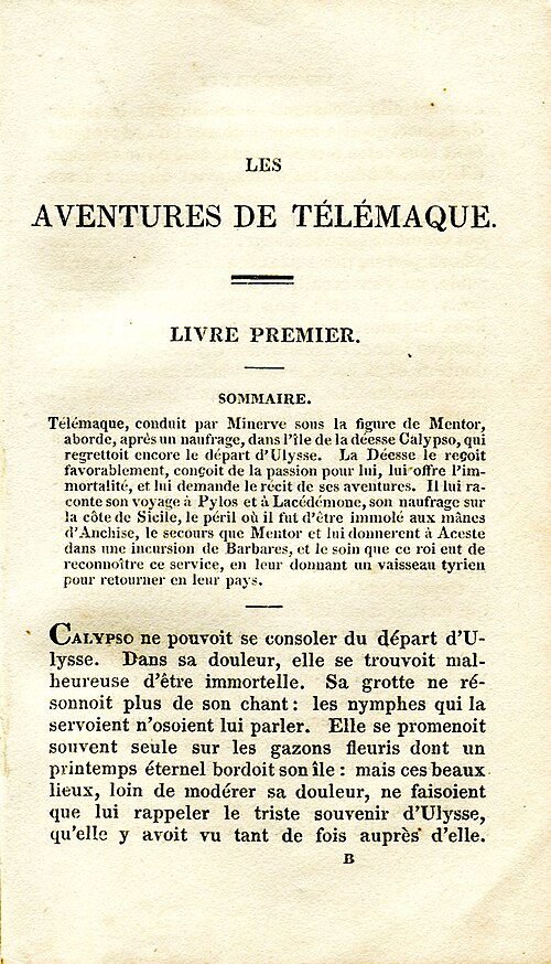 1699 - Fénelon - Télémaque
