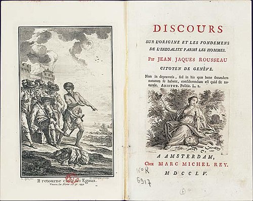 1755 - Rousseau - Discours sur l'inégalité
