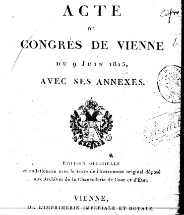 1814 - Congrès de Vienne