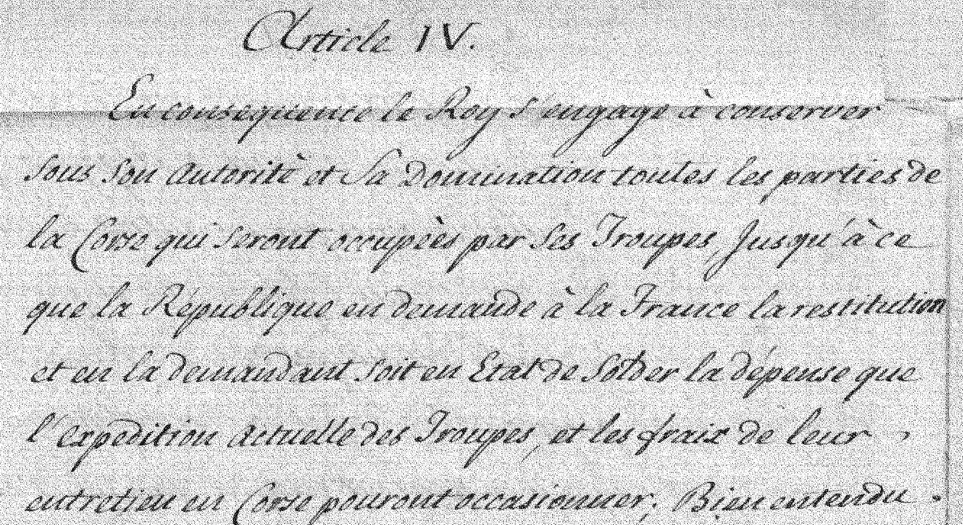 15 mai 1768 - Traité de Versailles (1768)