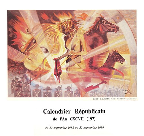 24 oct. 1793 - Adoption du calendrier républicain