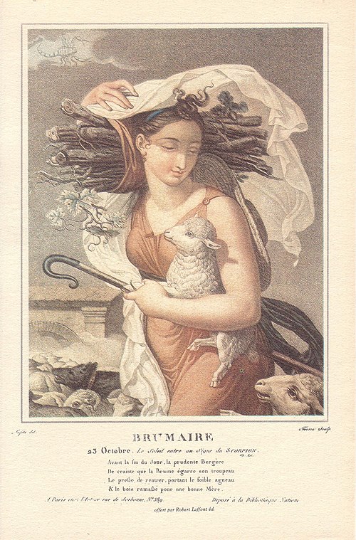 24 oct. 1793 - Adoption du calendrier républicain