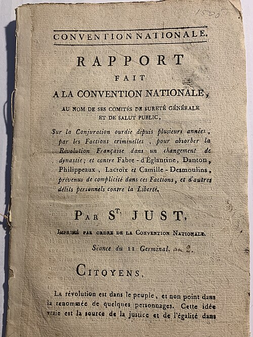 5 avr. 1794 - Procès de Georges Danton et des dantonistes